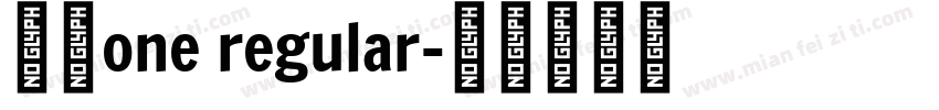 可濑one regular字体转换